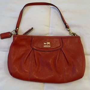 Orange Red Coach Clutch